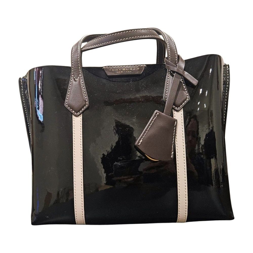 NWOT Tory Burch Perry Triple Compartment Patent Leather Small‎ Tote Crossbody
